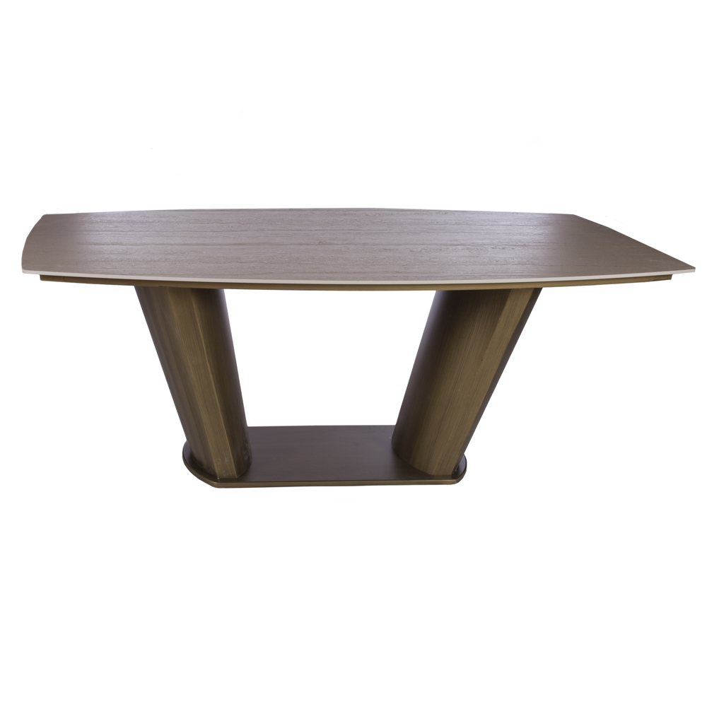 Artekko Stone Καφέ Τραπεζαρία MDF με Όψη Πέτρας στην Επιφάνεια (200x100x78)cm Artekko 783-6410