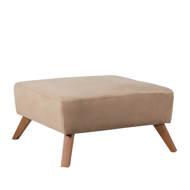 Artekko Qeix Σκαμπώ Nil Ύφασμα Milano 22 και Ξύλινα Πόδια (80x80x47)cm Artekko 783-7004-A