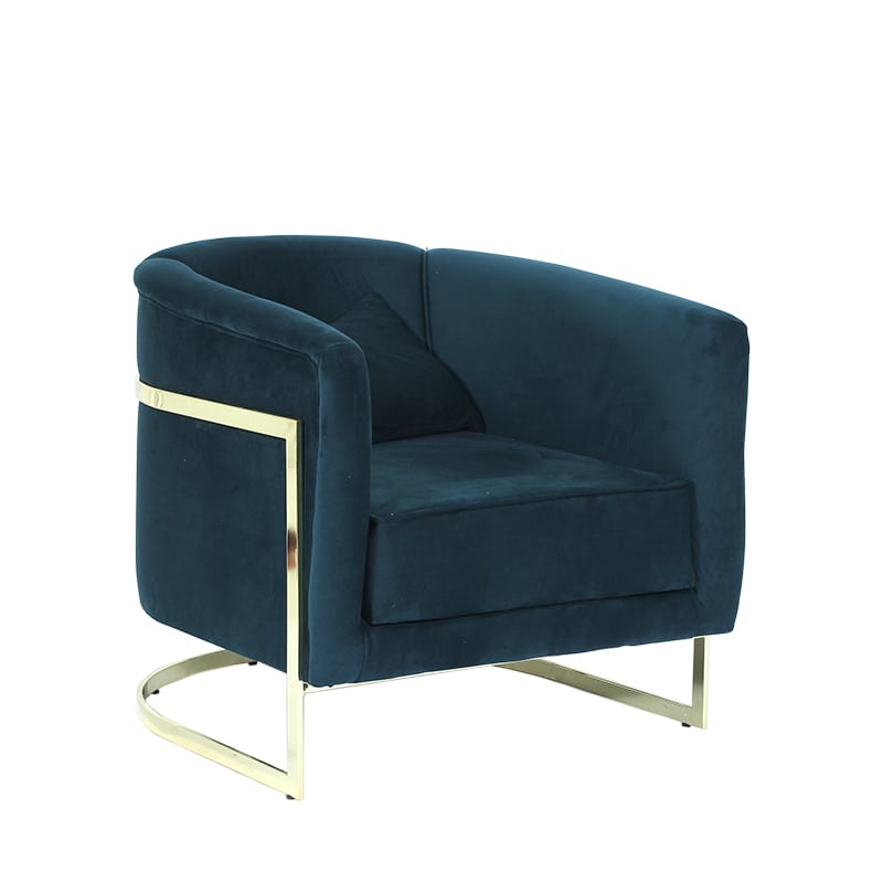 Artekko Athoahins Μπερζέρα με Χρυσά  Πόδια (76x85x73)cm Artekko 783-7023