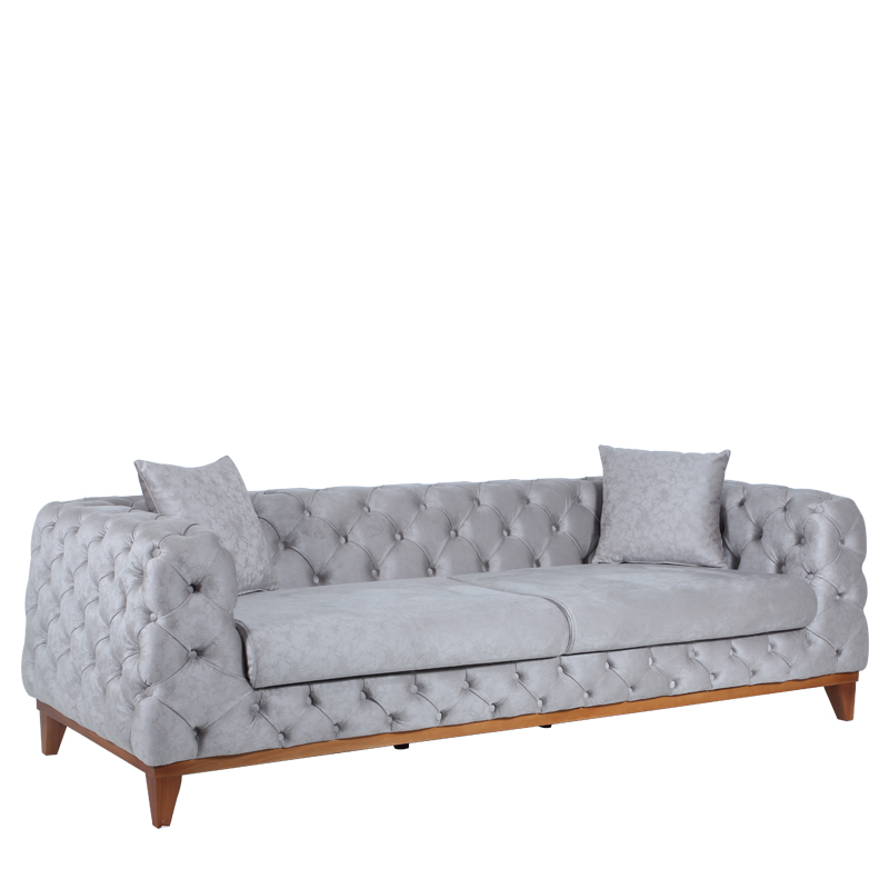 Artekko Robbaes Καναπές Τριθέσιος με Ξύλινα Πόδια (225x92x68)cm Artekko 783-7082