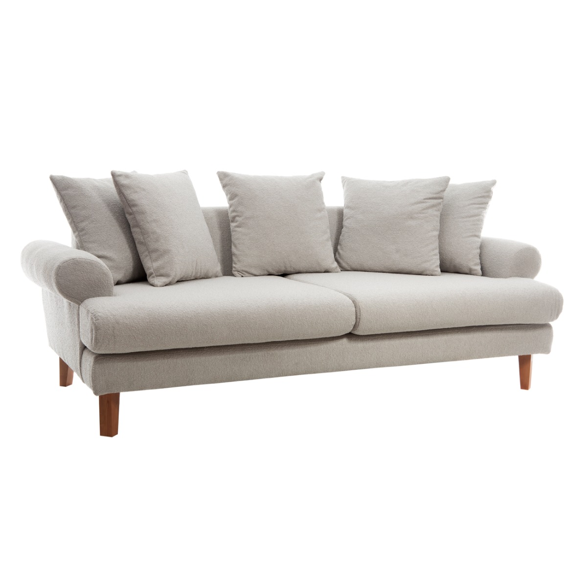 Artekko Uk Sofa Καναπές Τριθέσιος Υφασμάτινος Γκρι (210x100x75)cm Artekko 783-7176