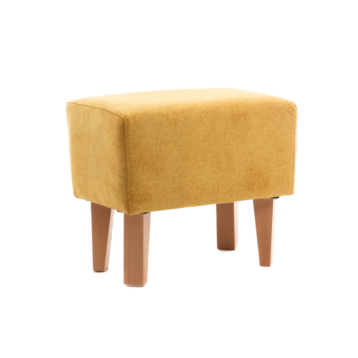 Artekko Zumrut Σκαμπώ Υφασμάτινο Κροκί με Ξύλινα Πόδια (50x30x42)cm Artekko 783-7196