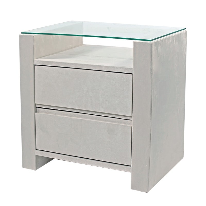 Artekko Ukiog Ξύλινο Μασίφ Λευκό Κομοδίνο (57x42x59)cm Artekko 784-0005