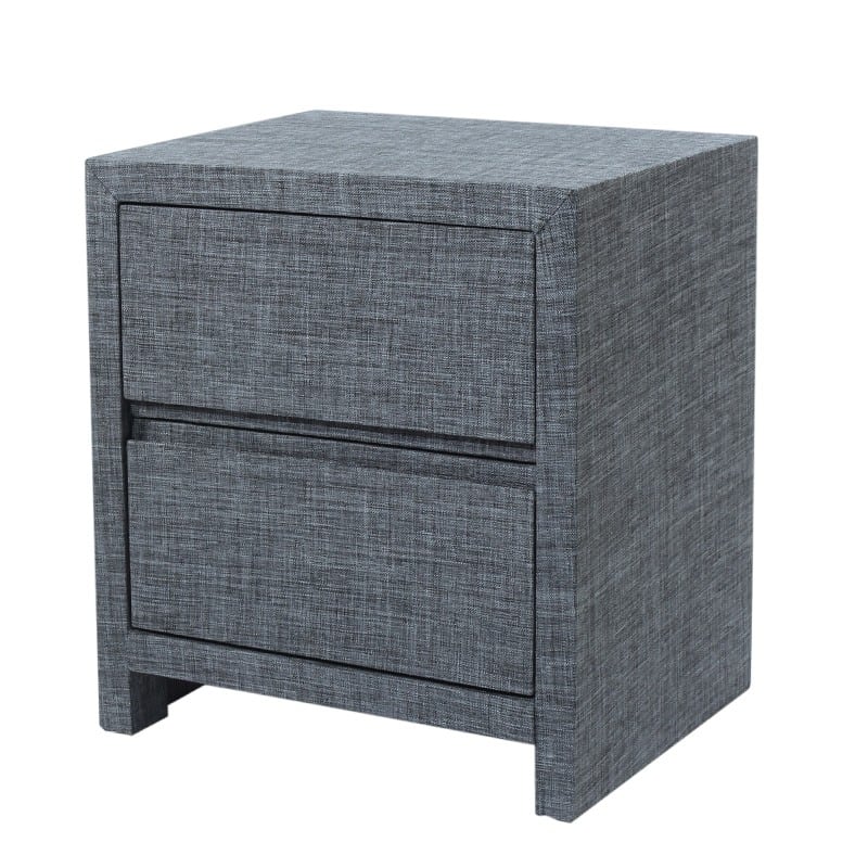 Artekko Qaekas Ξύλινο Μασίφ Γκρι Κομοδίνο (50x40x55)cm Artekko 784-0029