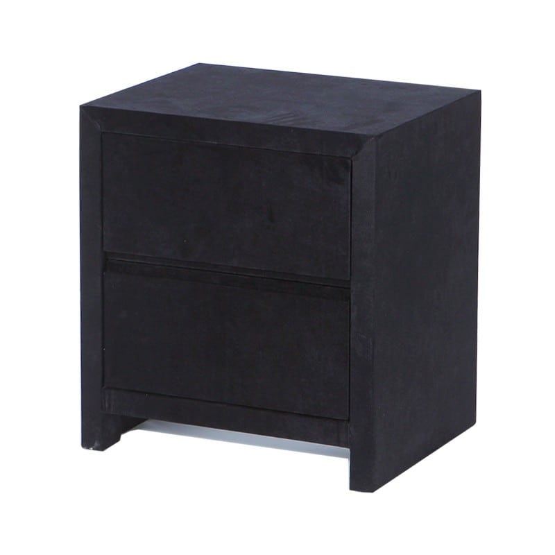 Artekko Thipdoft Ξύλινο Μασίφ Μαύρο Κομοδίνο (50x40x55)cm Artekko 784-0078