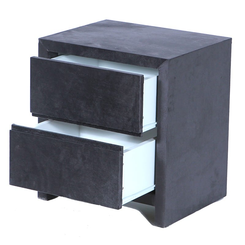 Artekko Zups Ξύλινο Μασίφ Γκρι  Κομοδίνο (50x40x55)cm Artekko 784-0080