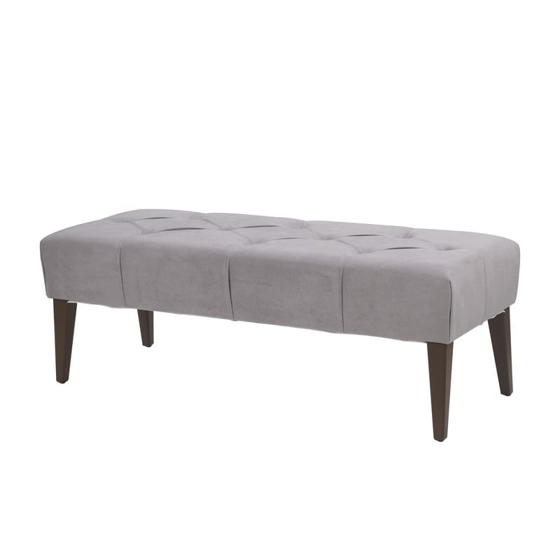 Artekko Bench Ταμπουρέ Ύφασμα Ξύλο Γκρι Καφέ (122x47x43)cm Artekko 78476