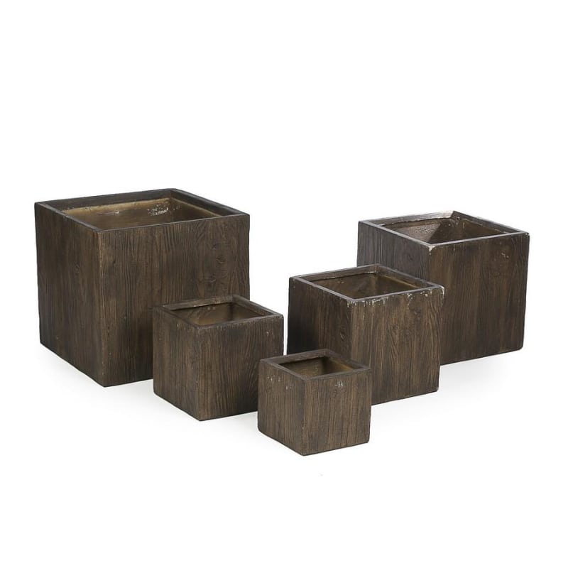 Artekko Brob Γλάστρα Κεραμική Τετράγωνη (30x30x28.5)cm Artekko 8-0018-B