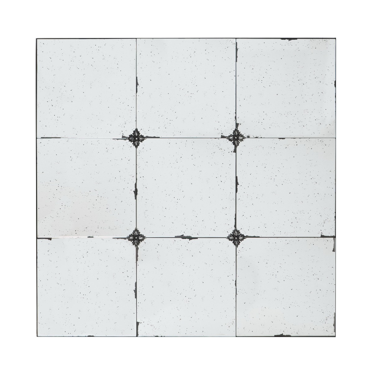 Artekko Mirror Αντικέ Μαύρος Μεταλλικός Καθρέφτης Τοίχου (91x91x3.5)cm Artekko 82274-DS