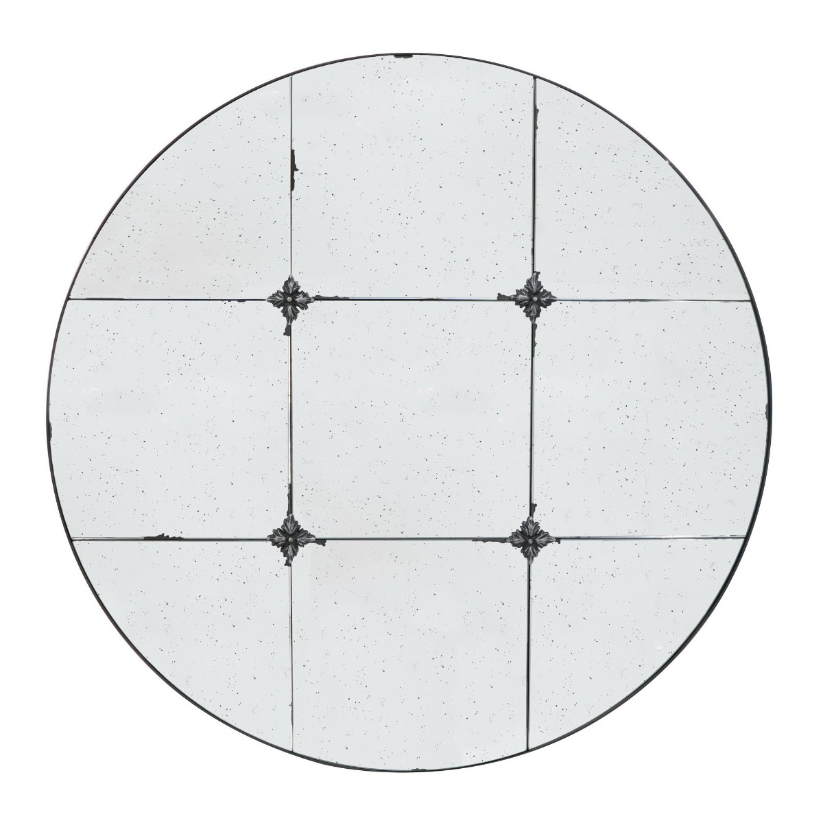 Artekko Mirror Αντικέ Μαύρος Μεταλλικός Καθρέφτης Τοίχου (91x91x3.7)cm Artekko 82275-DS