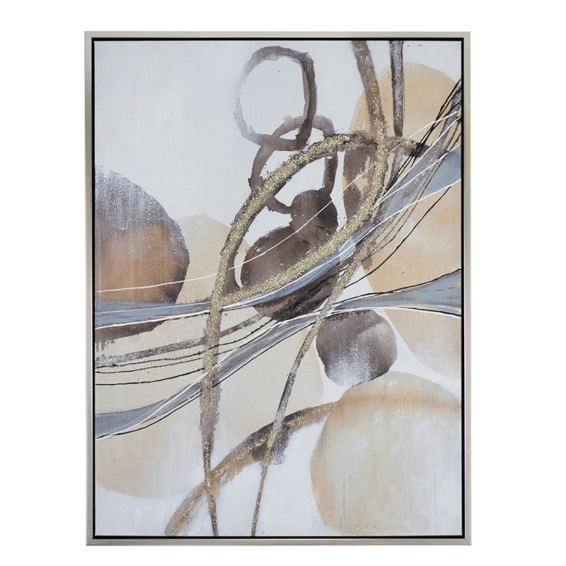 Artekko Glitter Πίνακας Καμβάς με Κορνίζα Ξύλο/Καμβάς Πολύχρωμο (120x3.7x90)cm Artekko 82353