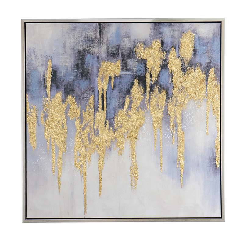 Artekko Glitter Πίνακας Καμβάς με Κορνίζα Ξύλο Καμβάς Πολύχρωμο (100x3.7x100)cm Artekko 82354