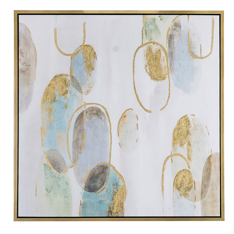 Artekko Glitter Πίνακας Καμβάς με Κορνίζα Ξύλο/Καμβάς Πολύχρωμο (100x3.7x100)cm Artekko 82355