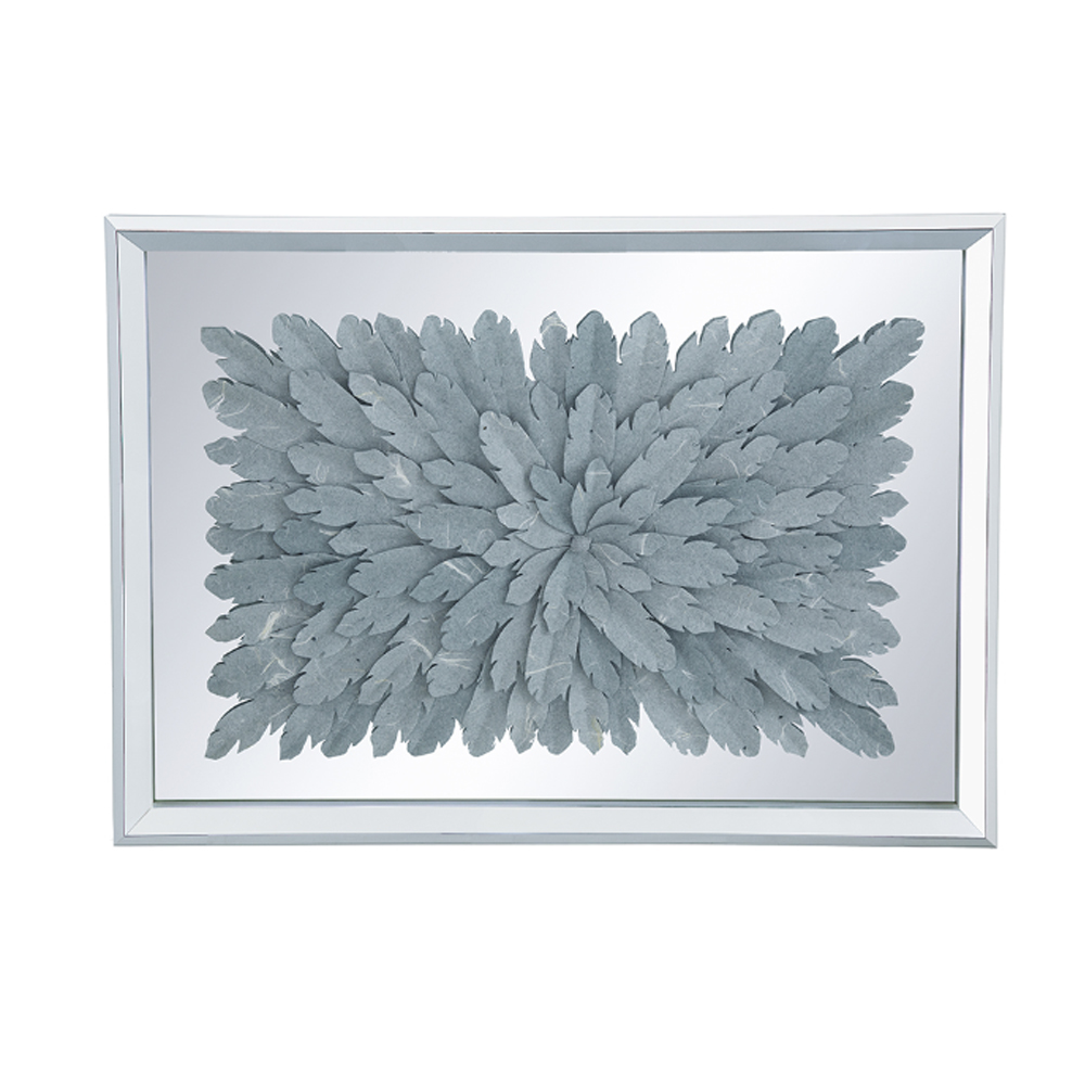 Artekko Witsiay Διακοσμητικό Τοίχου Γκρι Άνθος σε Καθρεφτένιο Φόντο (50x70x5)cm Artekko 82825