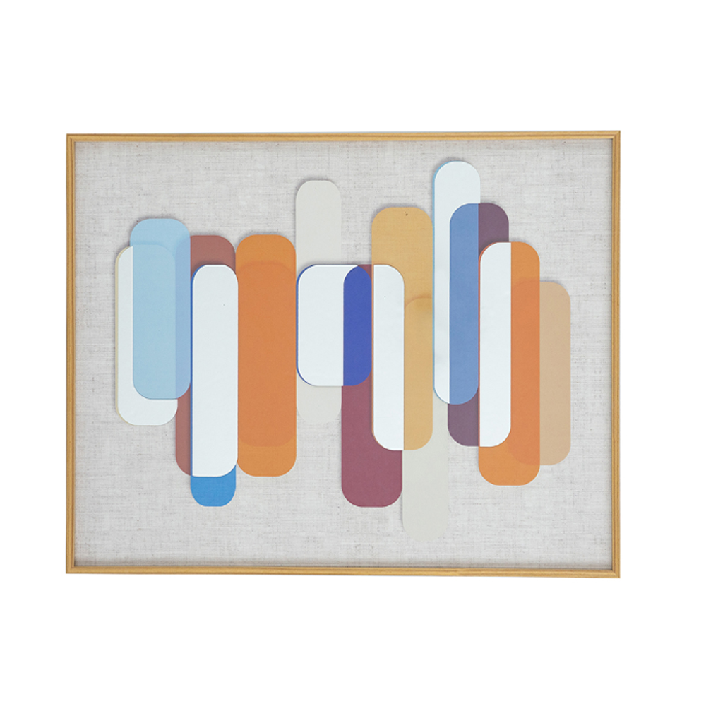 Artekko Glitter Πολύχρωμος MDF Πίνακας σε Κορνίζα (40.5x50.4x3.5)cm Artekko 82829