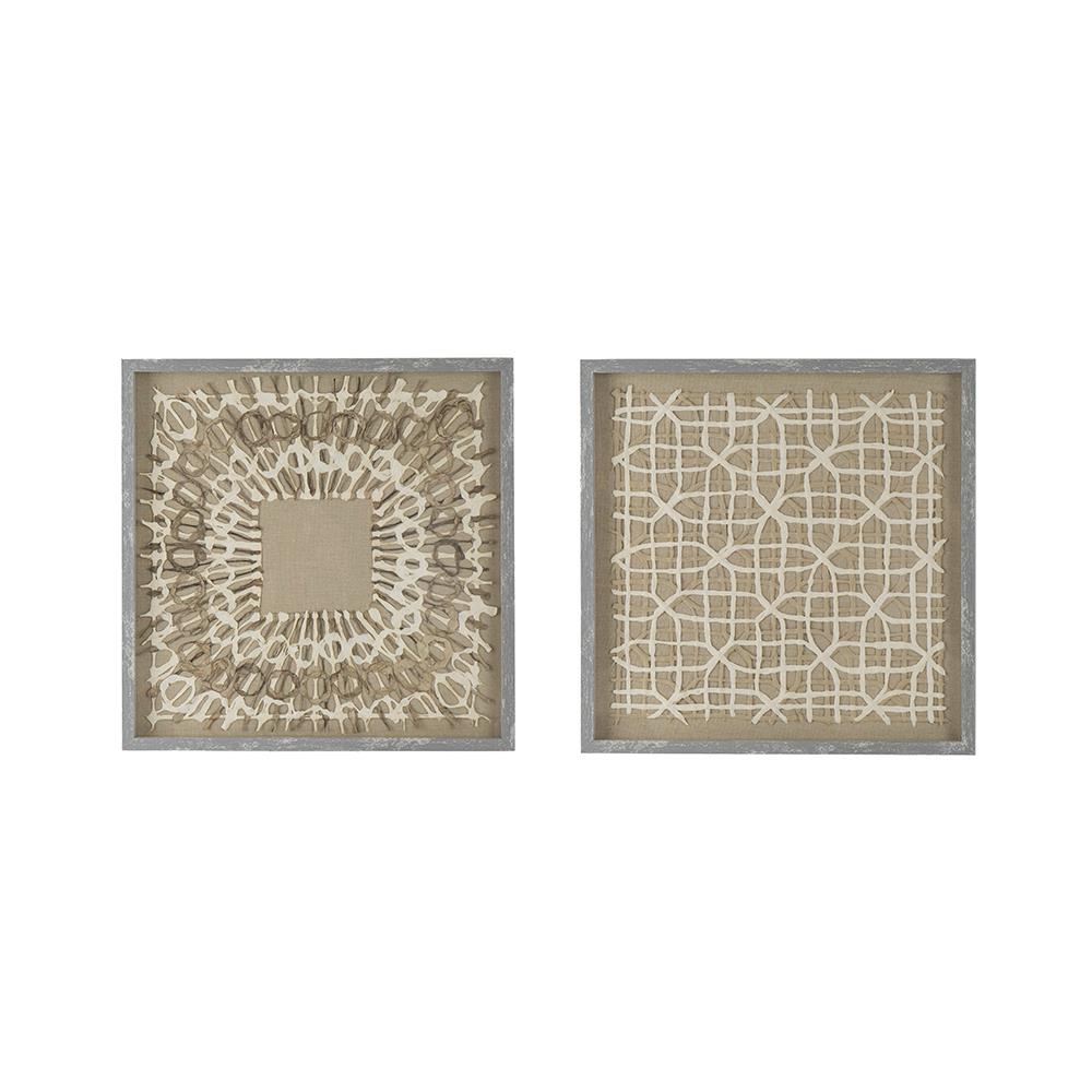Artekko Mosaic Διακοσμητικός Πίνακας με Χαρτί Ξύλο Γυαλί Μπεζ (60x60x3)cm Σετ/2 Artekko 82898 Artekko Mosaic Διακοσμητικός Πίνακας με Χαρτί Ξύλο Γυαλί Μπεζ (60x60x3)cm Σετ/2 Artekko 82898
