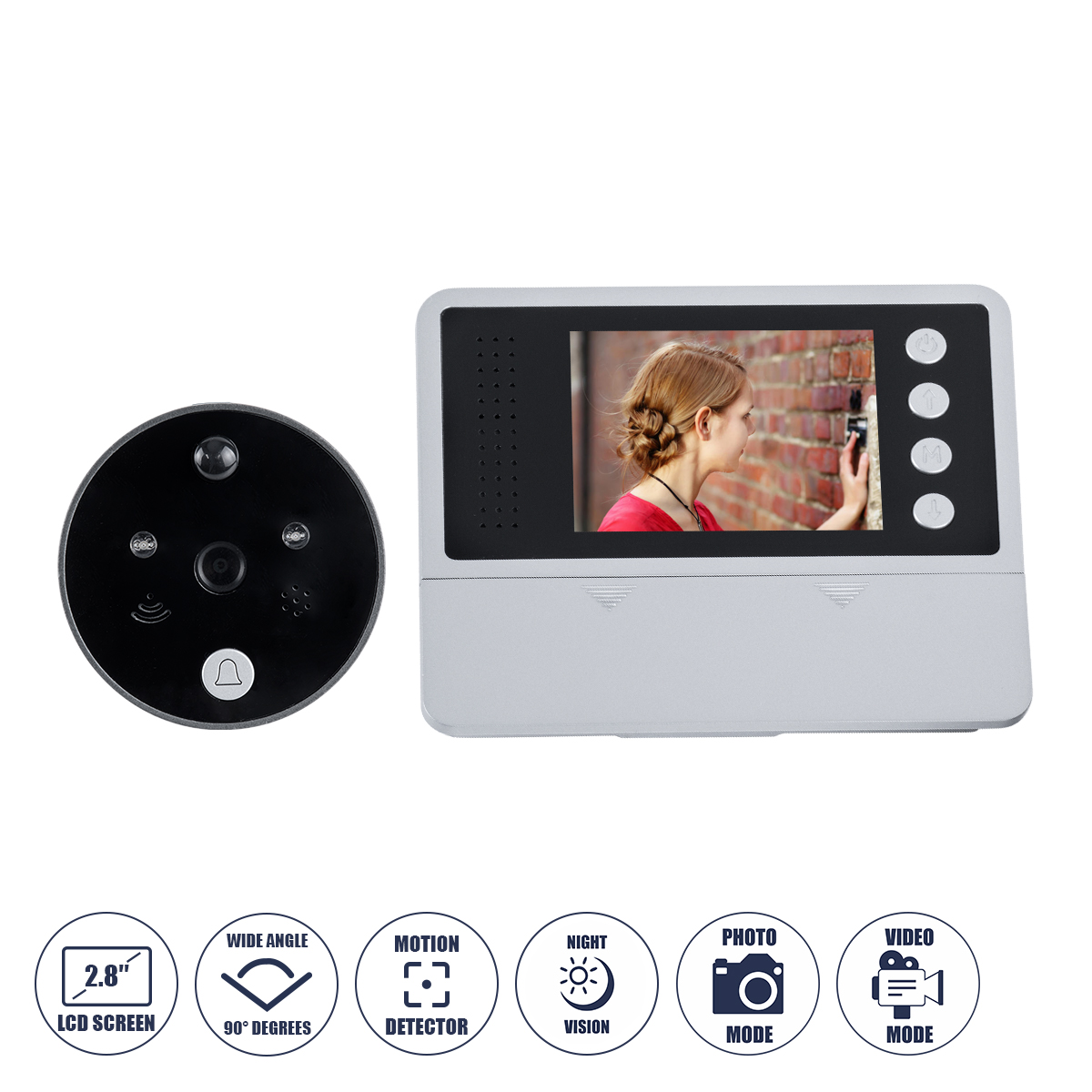 86017 GloboStar® 86017 Ψηφιακή Έξυπνη Camera Εξώπορτας 90° Μοιρών με Έγχρωμη Οθόνη 2.8″ Inches – Νυχτερινή Όραση με LED IR – Κουδούνι – Εσωτερική Μνήμη Αποθήκευσης – Λειτουργεί με 4 Μπαταρίες AAA 86017 GloboStar® 86017 Ψηφιακή Έξυπνη Camera Εξώπορτας 90° Μοιρών με Έγχρωμη Οθόνη 2.8″ Inches – Νυχτερινή Όραση με LED IR – Κουδούνι – Εσωτερική Μνήμη Αποθήκευσης – Λειτουργεί με 4 Μπαταρίες AAA