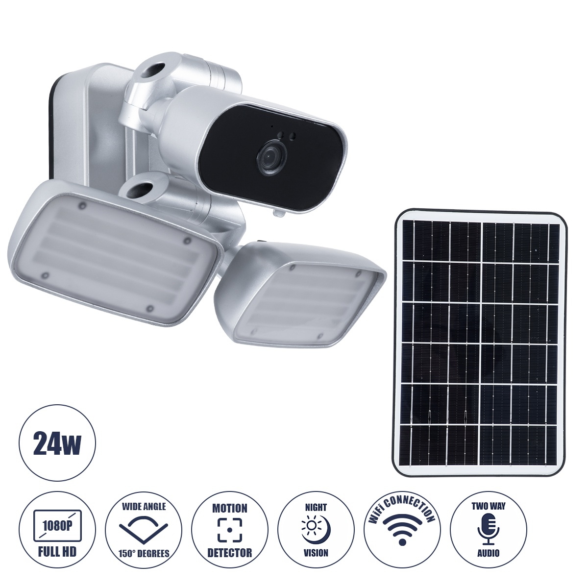 86044 GloboStar® 86044 Αυτόνομος Ηλιακός Προβολέας LED SMD 24W 1200lm με IP Camera 1080P 2MP WiFi 150° Μοιρών – Ενσωματωμένη Μπαταρία 3200mAh – Φωτοβολταϊκό Πάνελ – Αισθητήρα Ημέρας-Νύχτας & Ρύθμιση Χρόνου Ανάμματος – Αδιάβροχος IP66 Ψυχρό Λευκό 6000K – 86044 GloboStar® 86044 Αυτόνομος Ηλιακός Προβολέας LED SMD 24W 1200lm με IP Camera 1080P 2MP WiFi 150° Μοιρών – Ενσωματωμένη Μπαταρία 3200mAh – Φωτοβολταϊκό Πάνελ – Αισθητήρα Ημέρας-Νύχτας & Ρύθμιση Χρόνου Ανάμματος – Αδιάβροχος IP66 Ψυχρό Λευκό 6000K –