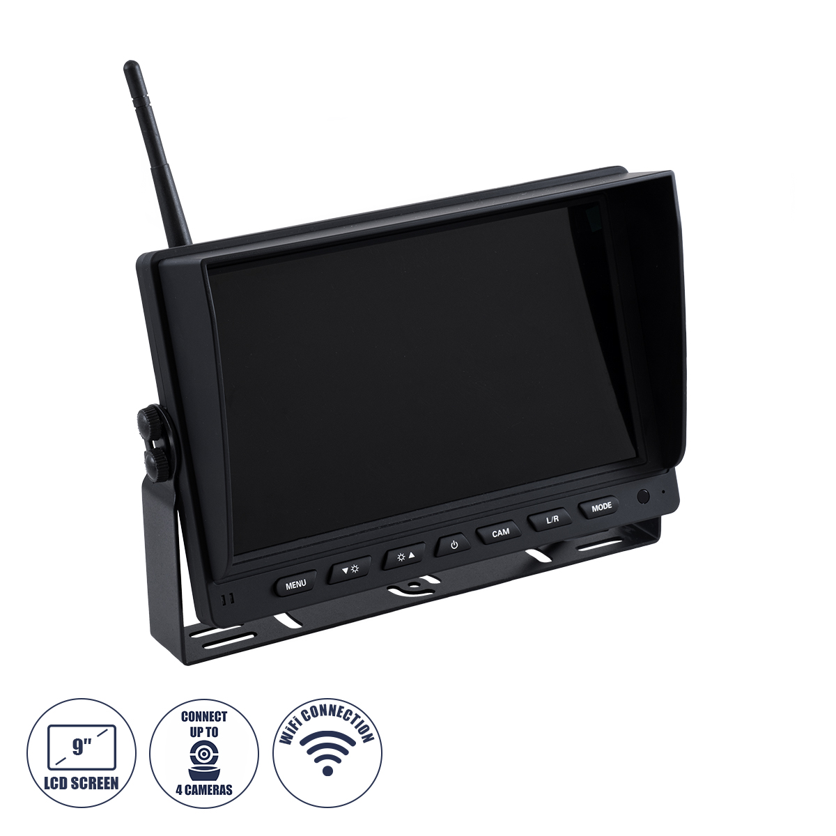 86069 GloboStar® 86069 Έγχρωμη Οθόνη 9″ WiFi για Αυτοκινητο – Φορτηγό DC 12-24V – για Σύνδεση έως 4 WiFi Κάμερες 1080P HD Οπισθοπορείας – Μαύρο 86069 GloboStar® 86069 Έγχρωμη Οθόνη 9″ WiFi για Αυτοκινητο – Φορτηγό DC 12-24V – για Σύνδεση έως 4 WiFi Κάμερες 1080P HD Οπισθοπορείας – Μαύρο