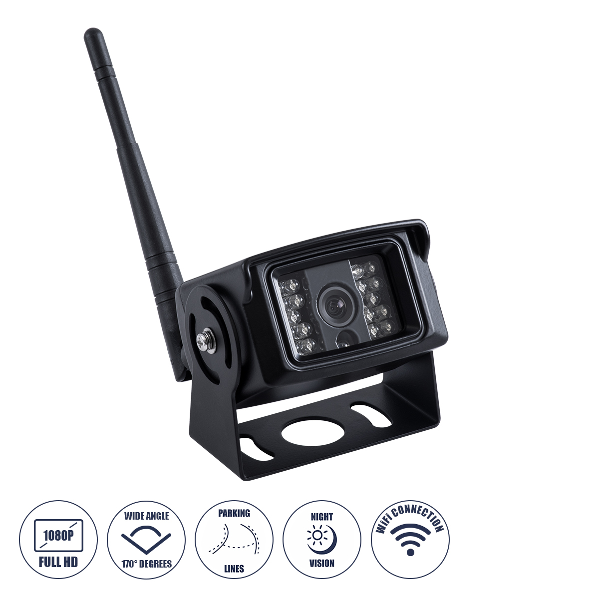 86071 GloboStar® 86071 WiFi Έγχρωμη Κάμερα 1800P HD Οπισθοπορείας Αυτοκινήτου-Φορτηγού DC 12-24V 120° με Parking Lines Αδιάβροχη IP68 – Μαύρο 86071 GloboStar® 86071 WiFi Έγχρωμη Κάμερα 1800P HD Οπισθοπορείας Αυτοκινήτου-Φορτηγού DC 12-24V 120° με Parking Lines Αδιάβροχη IP68 – Μαύρο