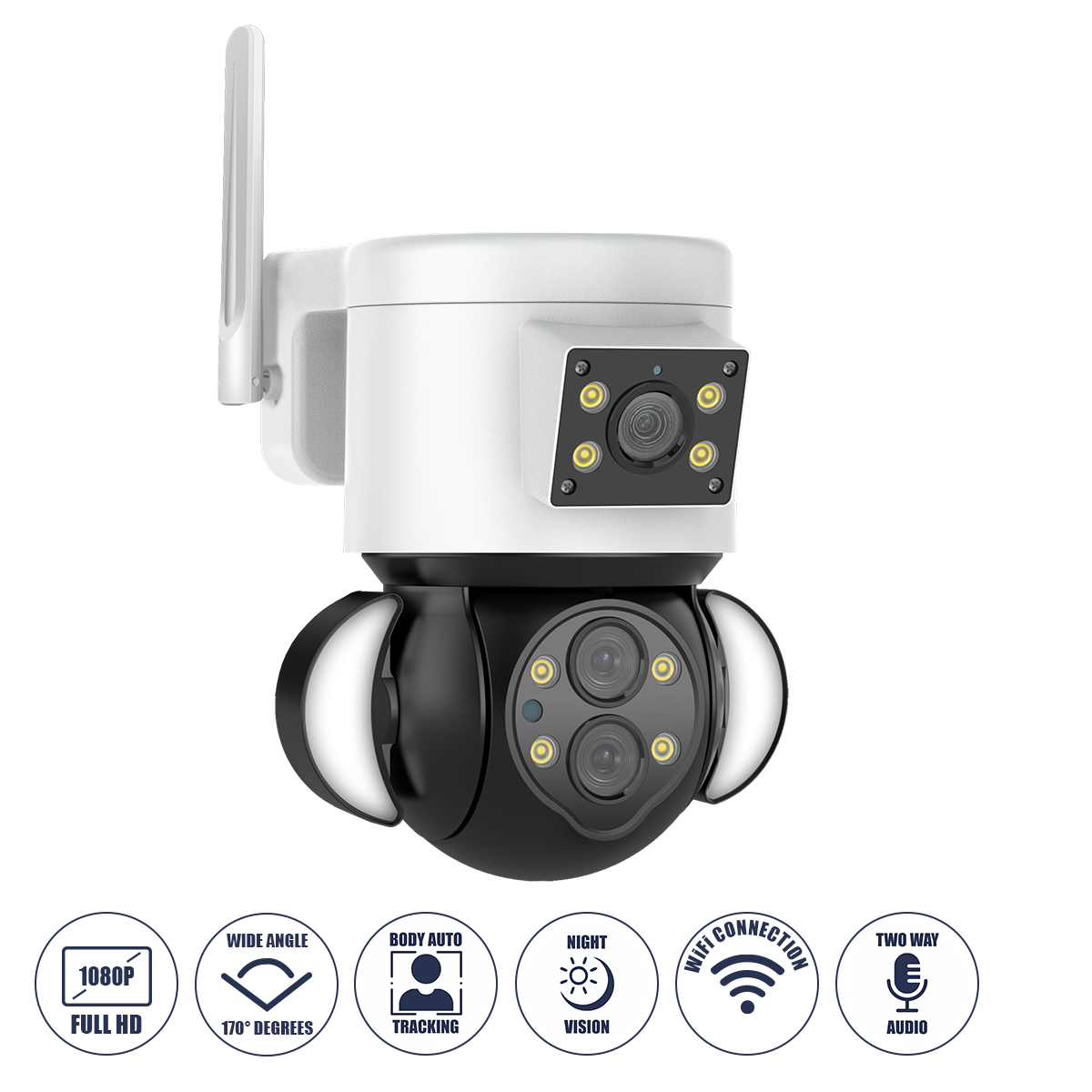 86076 GloboStar® 86076 Επιτοίχια Κάμερα Πρίζας WiFi HD 1080P 350° Διπλή Κατέυθυνση Ομιλίας & Ανιχνευτή Κίνησης – Απομακρυσμένος Έλεγχος – Αδιάβροχη IP65 – Λευκό Μαύρο – Μ15 x Π14.5 x Y15cm – 2 Χρόνια Εγγύηση 86076 GloboStar® 86076 Επιτοίχια Κάμερα Πρίζας WiFi HD 1080P 350° Διπλή Κατέυθυνση Ομιλίας & Ανιχνευτή Κίνησης – Απομακρυσμένος Έλεγχος – Αδιάβροχη IP65 – Λευκό Μαύρο – Μ15 x Π14.5 x Y15cm – 2 Χρόνια Εγγύηση