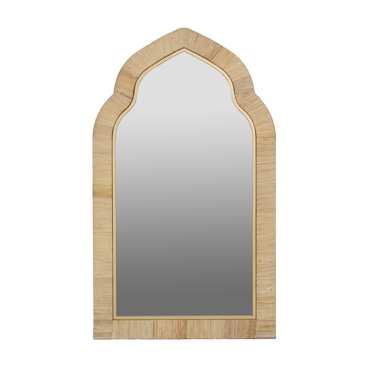 Artekko Bohemian MDF Καθρέφτης Τοίχου με Ρατάν σε Φυσική Απόχρωση (57x3x97)cm Artekko 86646-DS