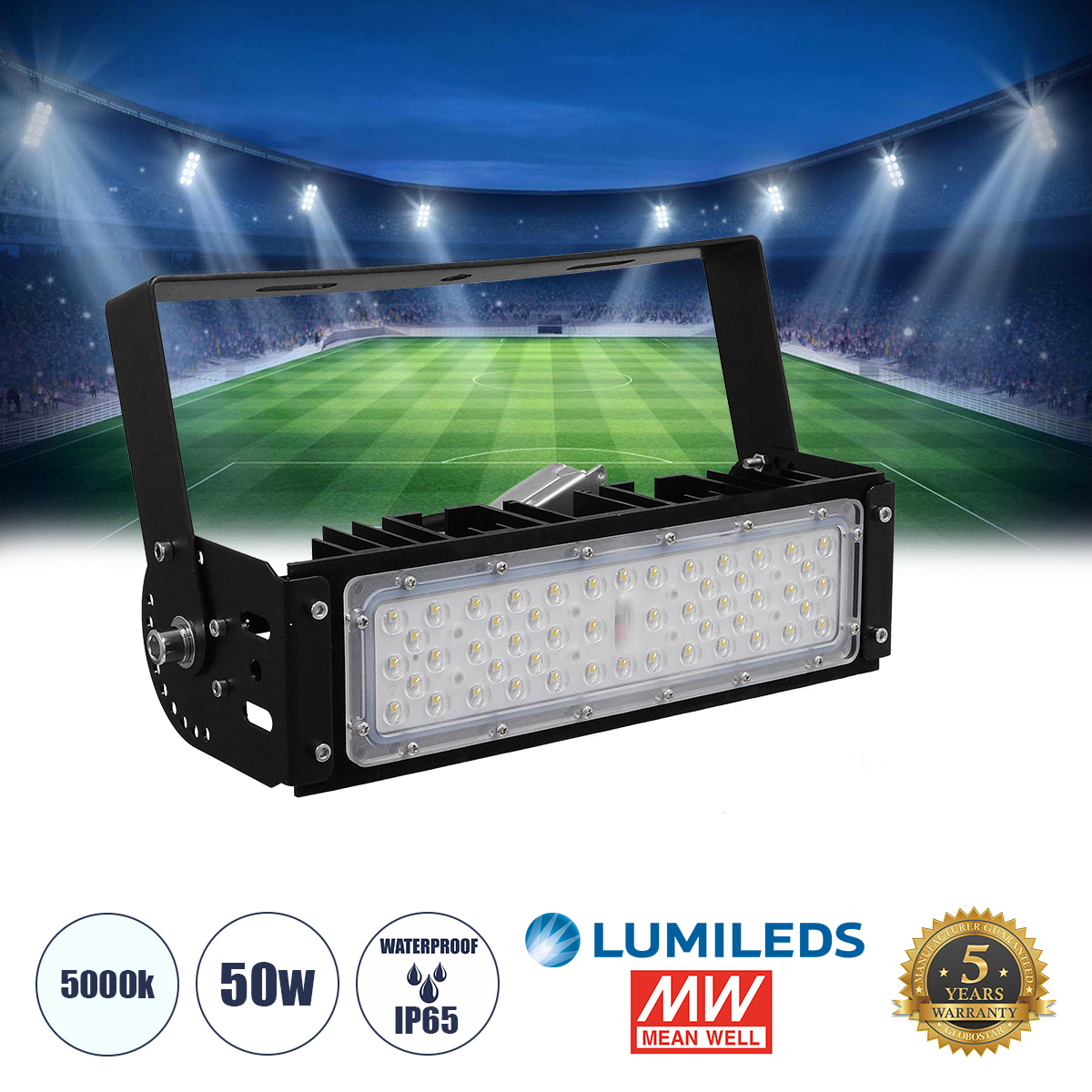 90100-1 GloboStar® GLOBOSTAR® GOLIATH 90100-1 Προβολέας Γηπέδου LED 50W 8000lm SDCM<5 75°*135° Fish Eye Lens AC 100-277V Αδιάβροχο IP65 IK08 Ψυχρό Λευκό 5000K – LUMILEDs SMD Chip & MEANWELL Driver – Μαύρο Χυτό Αλουμίνιο – Μ32 x Π12 x Υ9cm – 5 Χρόνια Εγγύη 90100-1 GloboStar® GLOBOSTAR® GOLIATH 90100-1 Προβολέας Γηπέδου LED 50W 8000lm SDCM<5 75°*135° Fish Eye Lens AC 100-277V Αδιάβροχο IP65 IK08 Ψυχρό Λευκό 5000K – LUMILEDs SMD Chip & MEANWELL Driver – Μαύρο Χυτό Αλουμίνιο – Μ32 x Π12 x Υ9cm – 5 Χρόνια Εγγύη