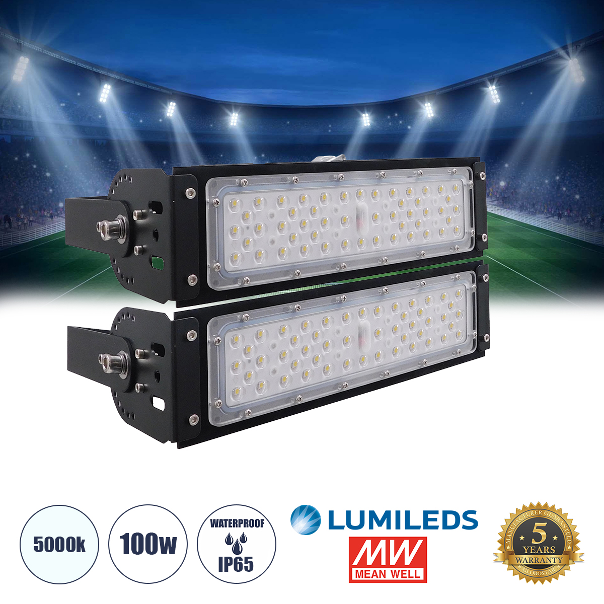90100-2 GloboStar® GLOBOSTAR® GOLIATH 90100-2 Προβολέας Γηπέδου LED 100W 16000lm SDCM<5 75°*135° Fish Eye Lens AC 100-277V Αδιάβροχο IP65 IK08 Ψυχρό Λευκό 5000K – LUMILEDs SMD Chip & MEANWELL Driver – Μαύρο Χυτό Αλουμίνιο – Μ32 x Π12 x Υ18cm – 5 Χρόνια Εγ 90100-2 GloboStar® GLOBOSTAR® GOLIATH 90100-2 Προβολέας Γηπέδου LED 100W 16000lm SDCM<5 75°*135° Fish Eye Lens AC 100-277V Αδιάβροχο IP65 IK08 Ψυχρό Λευκό 5000K – LUMILEDs SMD Chip & MEANWELL Driver – Μαύρο Χυτό Αλουμίνιο – Μ32 x Π12 x Υ18cm – 5 Χρόνια Εγ