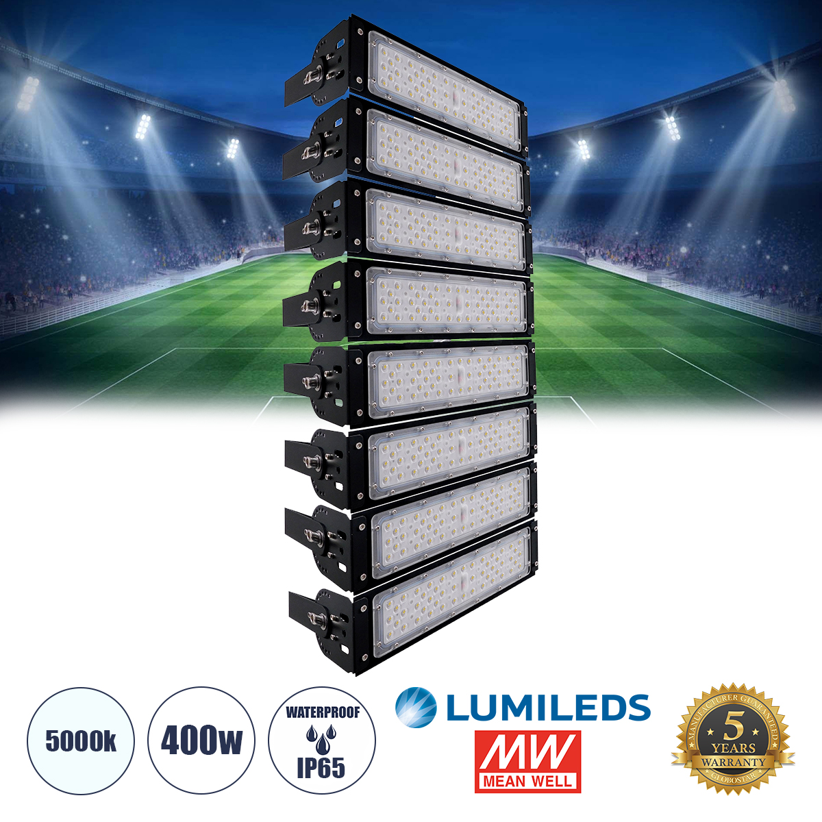 90100-8 GloboStar® GLOBOSTAR® GOLIATH 90100-8 Προβολέας Γηπέδου LED 400W 64000lm SDCM<5 75°*135° Fish Eye Lens AC 100-277V Αδιάβροχο IP65 IK08 Ψυχρό Λευκό 5000K – LUMILEDs SMD Chip & MEANWELL Driver – Μαύρο Χυτό Αλουμίνιο – Μ32 x Π12 x Υ72cm – 5 Χρόνια Εγ 90100-8 GloboStar® GLOBOSTAR® GOLIATH 90100-8 Προβολέας Γηπέδου LED 400W 64000lm SDCM<5 75°*135° Fish Eye Lens AC 100-277V Αδιάβροχο IP65 IK08 Ψυχρό Λευκό 5000K – LUMILEDs SMD Chip & MEANWELL Driver – Μαύρο Χυτό Αλουμίνιο – Μ32 x Π12 x Υ72cm – 5 Χρόνια Εγ