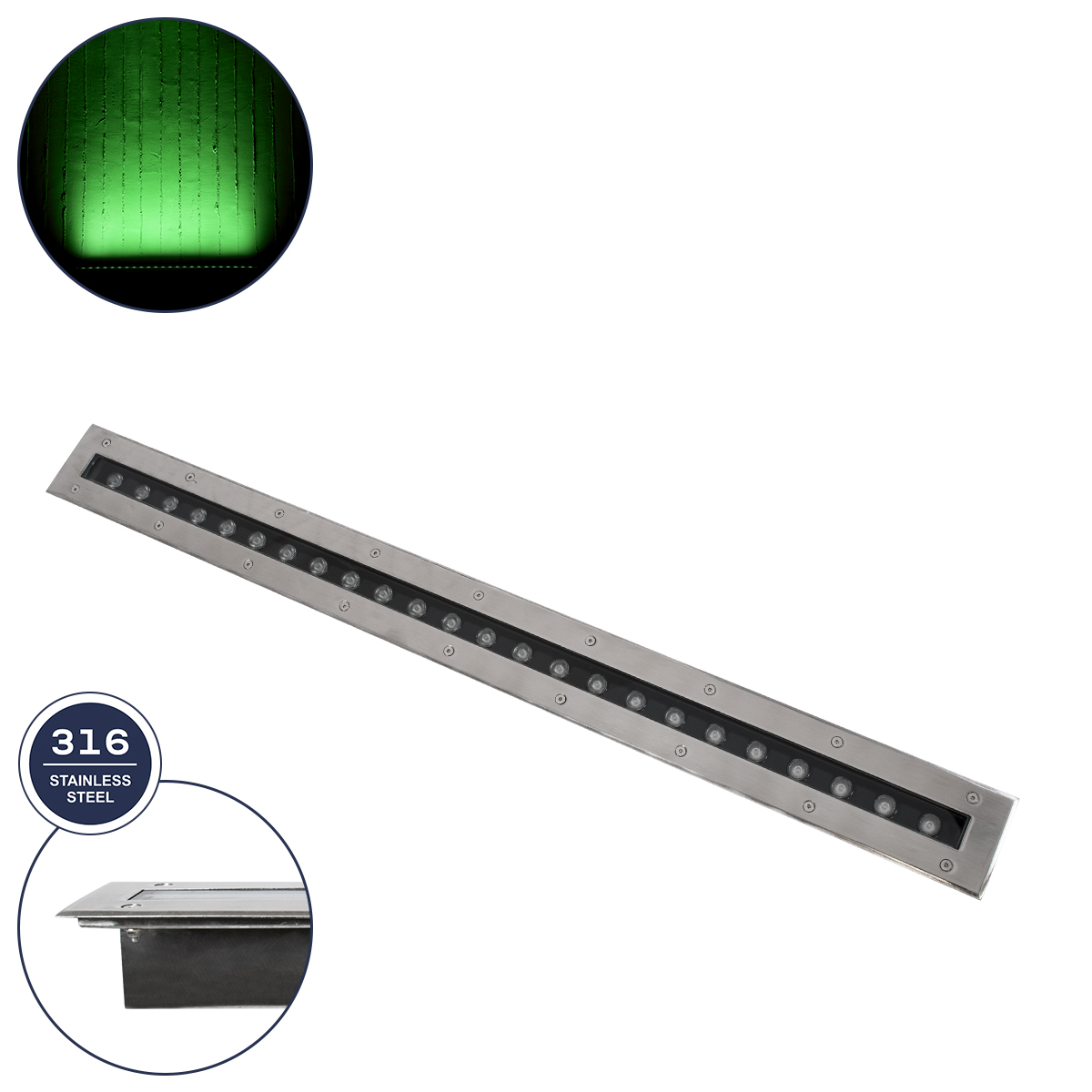 90194-G GloboStar® UNDERGROUND-REMVI 90194-G Χωνευτό Φωτιστικό Wall Washer Δαπέδου LED 18W 1440lm 10° DC 24V Αδιάβροχο IP68 L100 x W9 x H7.2cm Πράσινο – Ανοξείδωτο Ατσάλι – 3 Years Warranty 90194-G GloboStar® UNDERGROUND-REMVI 90194-G Χωνευτό Φωτιστικό Wall Washer Δαπέδου LED 18W 1440lm 10° DC 24V Αδιάβροχο IP68 L100 x W9 x H7.2cm Πράσινο – Ανοξείδωτο Ατσάλι – 3 Years Warranty
