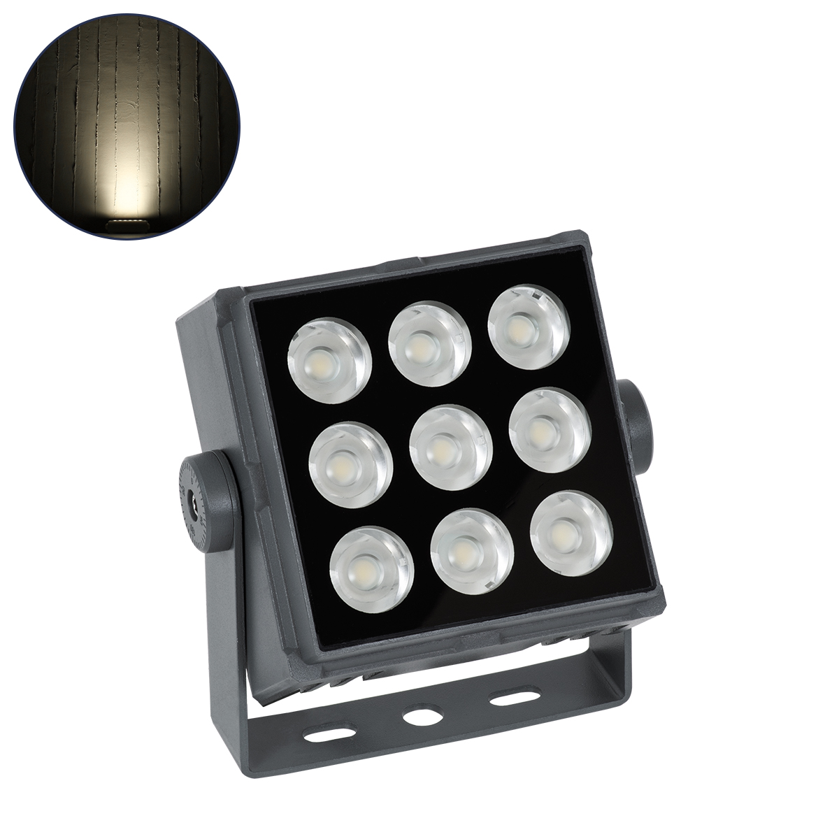 90369 GloboStar® GLOBOSTAR® FLOODTINY 90369 Προβολέας Σποτ Wall Washer LED 27W 3105lm 3° DC 24V Αδιάβροχο IP65 Φυσικό Λευκό 4500K Dimmable - Bridgelux SMD Chip - Γκρι Ανθρακί - Μ13.8 x Π16.4 x Υ7cm - 3 Χρόνια Εγγύηση