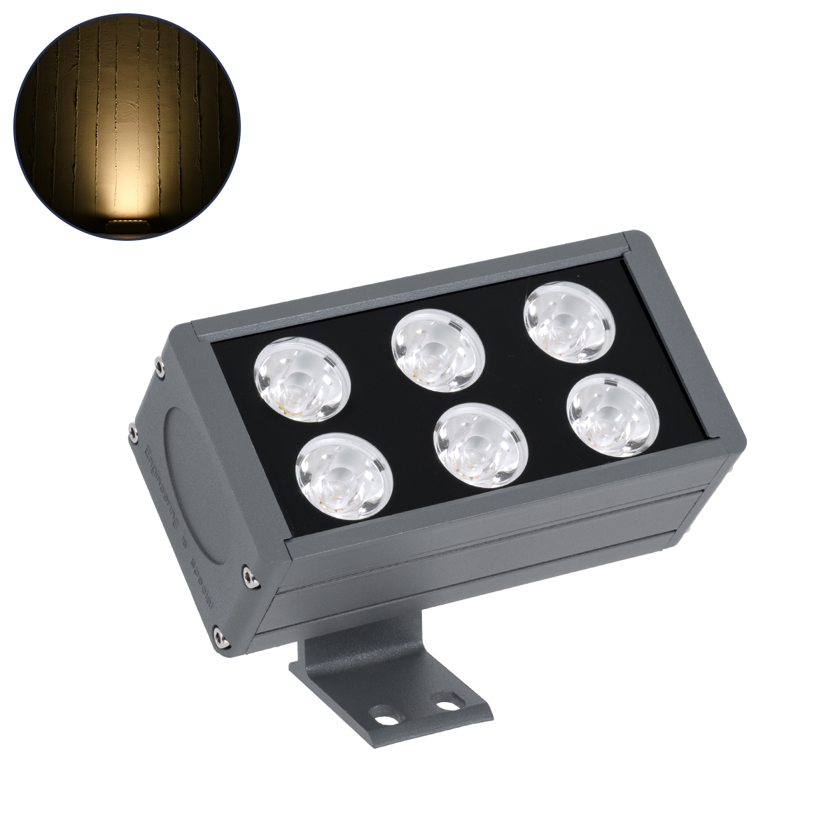 90375 GloboStar® GLOBOSTAR® FLOODDANY 90375 Προβολέας Σποτ Wall Washer LED 24W 2640lm 5° DC 24V Αδιάβροχο IP65 Θερμό Λευκό 2700K Dimmable - CREE XPE Chip - Γκρι Ανθρακί - Μ16 x Π9.5 x Υ7.5cm - 3 Χρόνια Εγγύηση