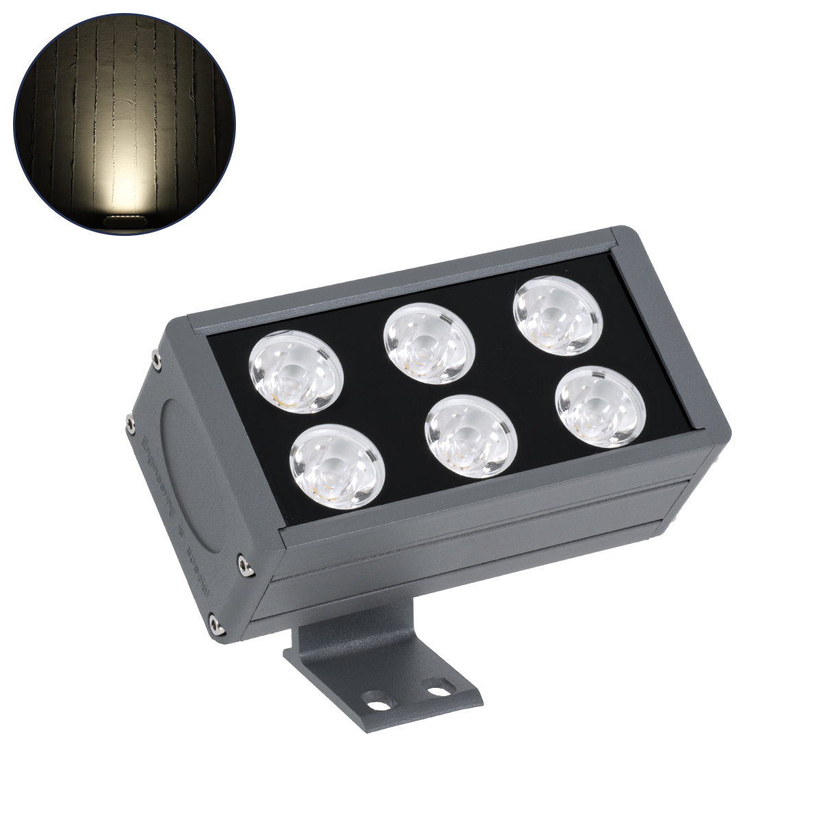 90376 GloboStar® GLOBOSTAR® FLOODDANY 90376 Προβολέας Σποτ Wall Washer LED 24W 2760lm 5° DC 24V Αδιάβροχο IP65 Φυσικό Λευκό 4500K Dimmable - CREE XPE Chip - Γκρι Ανθρακί - Μ16 x Π9.5 x Υ7.5cm - 3 Χρόνια Εγγύηση