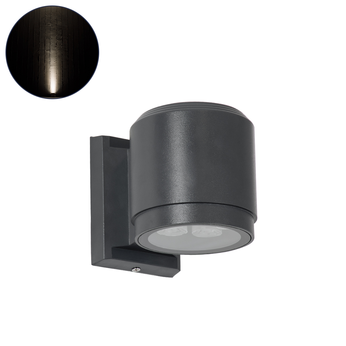 90482 GloboStar® GLOBOSTAR® WALLLIGHT-SONA 90482 Μοντέρνο Φωτιστικό Τοίχου - Απλίκα LED 12W 1140lm 5° DC 24V Αδιάβροχο IP67 Φυσικό Λευκό 4500K - CREE COB Chip & TÜV SÜD Driver - Γκρι Ανθρακί Ματ - Μ9.5 x Π13 x Υ11cm - 3 Χρόνια Εγγύηση