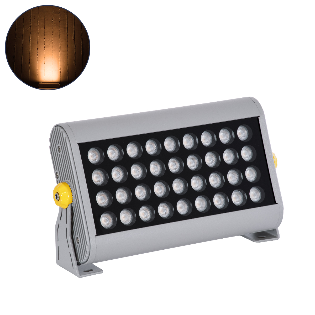 90583 GloboStar® GLOBOSTAR® WASHERPANDA 90583 Μπάρα Φωτισμού Wall Washer LED 36W 3960lm 15° DC 24V Αδιάβροχο IP67 Θερμό Λευκό 2700K Dimmable - Bridgelux SMD Chip - Γκρι Ανθρακί - Μ100 x Π4 x Υ3.5cm - 3 Χρόνια Εγγύηση