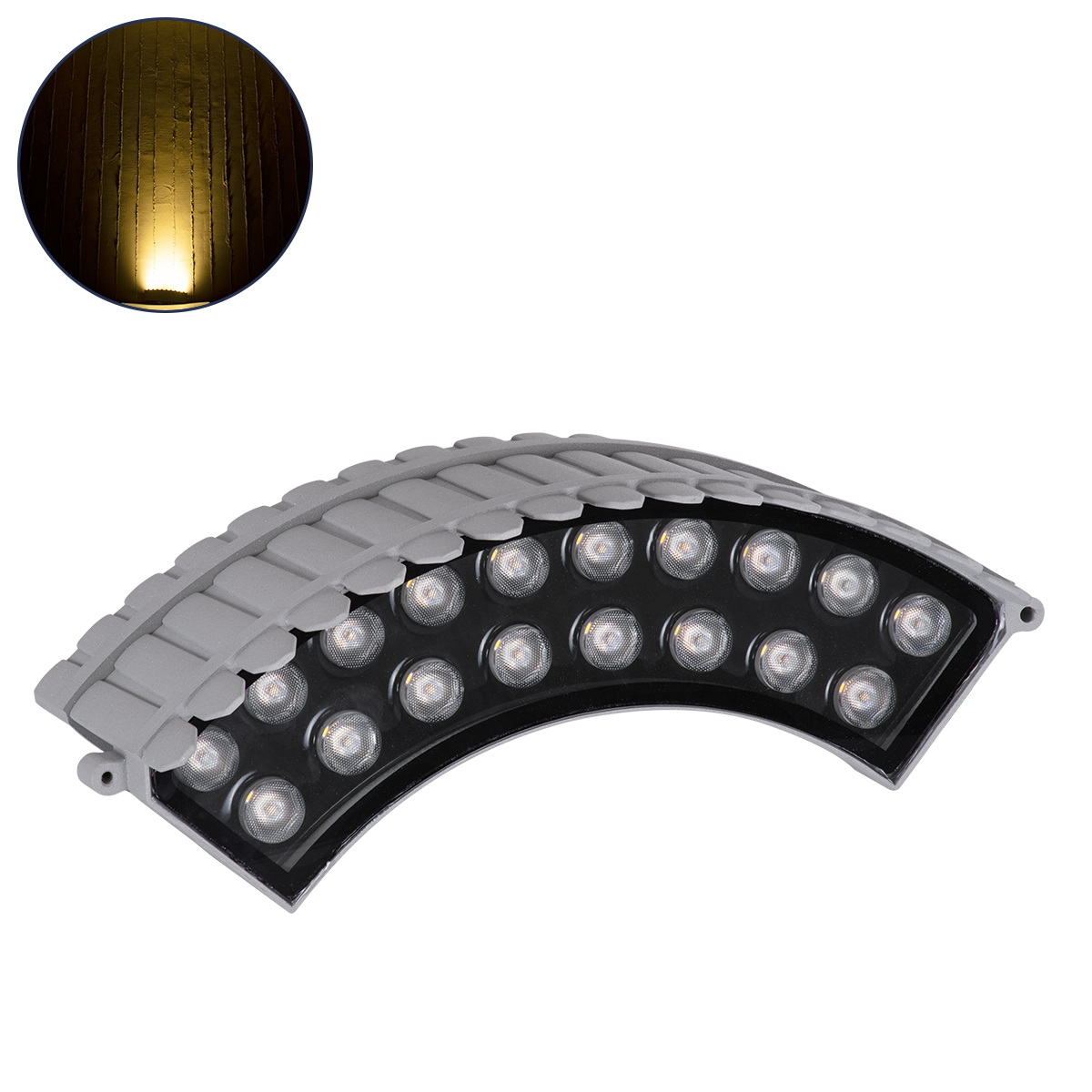 90690 GloboStar® GLOBOSTAR® TREEJINA 90690 Κυρτή Μπάρα Φωτισμού Wall Washer για Φυτά - Δέντρα LED 18W 1620lm 10° DC 24V Αδιάβροχο IP67 Θερμό Λευκό 2700K Dimmable - Bridgelux SMD Chip - Γκρι Ανθρακί - Μ29 x Π11 x Υ10.5cm - 3 Χρόνια Εγγύηση