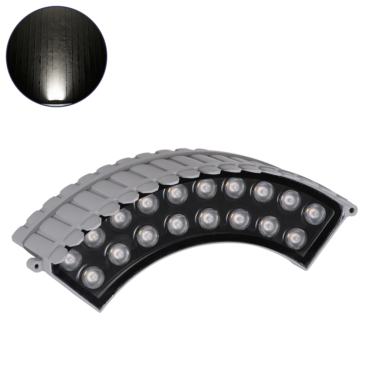 90691 GloboStar® GLOBOSTAR® TREEJINA 90691 Κυρτή Μπάρα Φωτισμού Wall Washer για Φυτά - Δέντρα LED 18W 1710lm 10° DC 24V Αδιάβροχο IP67 Φυσικό Λευκό 4500K Dimmable - Bridgelux SMD Chip - Γκρι Ανθρακί - Μ29 x Π11 x Υ10.5cm - 3 Χρόνια Εγγύηση