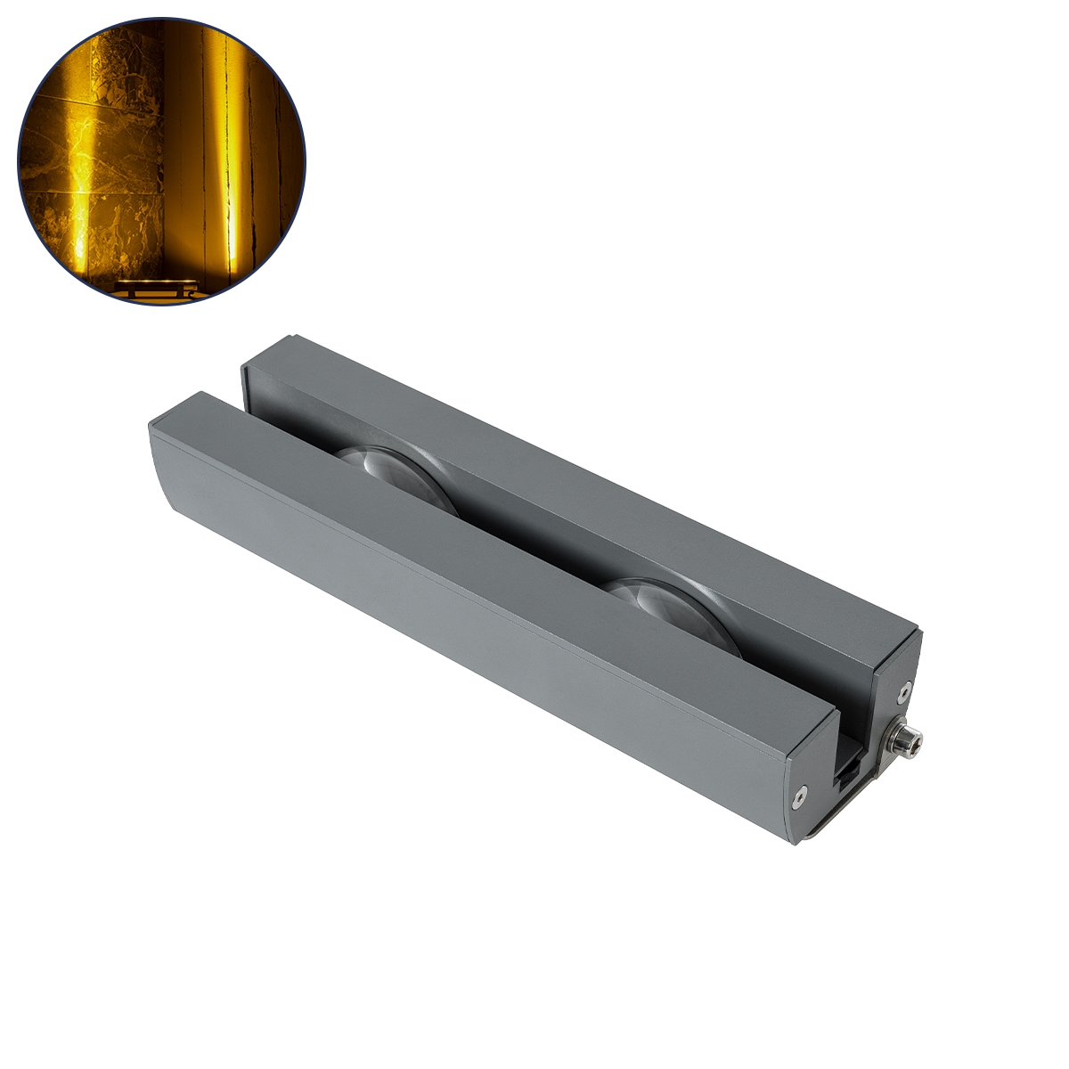 90719 GloboStar® GLOBOSTAR® WINDOWARTE 90719 Φωτιστικό Ανάδειξης Παραθύρων LED 18W 1620lm 8x180° DC 24V Αδιάβροχο IP67 Θερμό Λευκό 2700K Dimmable - CREE XPE Chip - Γκρι Ανθρακί - Μ25 x Π7 x Υ4.5cm - 3 Χρόνια Εγγύηση