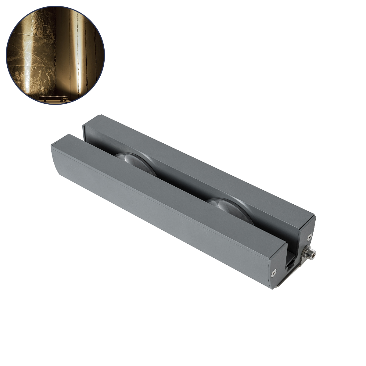 90720 GloboStar® GLOBOSTAR® WINDOWARTE 90720 Φωτιστικό Ανάδειξης Παραθύρων LED 18W 1710lm 8°x180° DC 24V Αδιάβροχο IP67 Φυσικό Λευκό 4500K Dimmable - CREE XPE Chip - Γκρι Ανθρακί - Μ25 x Π7 x Υ4.5cm - 3 Χρόνια Εγγύηση