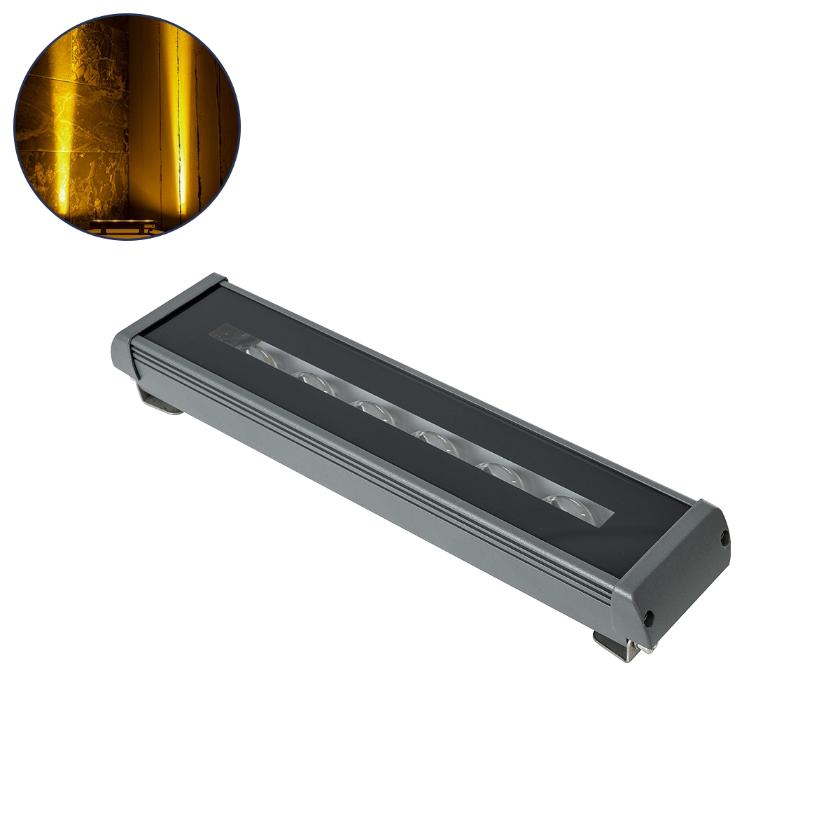 90727 GloboStar® GLOBOSTAR® WINDOWRAFI 90727 Φωτιστικό Ανάδειξης Παραθύρων LED 18W 1620lm 8°x180° DC 24V Αδιάβροχο IP67 Θερμό Λευκό 2700K Dimmable - CREE XPE Chip - Γκρι Ανθρακί - Μ30.5 x Π6.7 x Υ4.5cm - 3 Χρόνια Εγγύηση