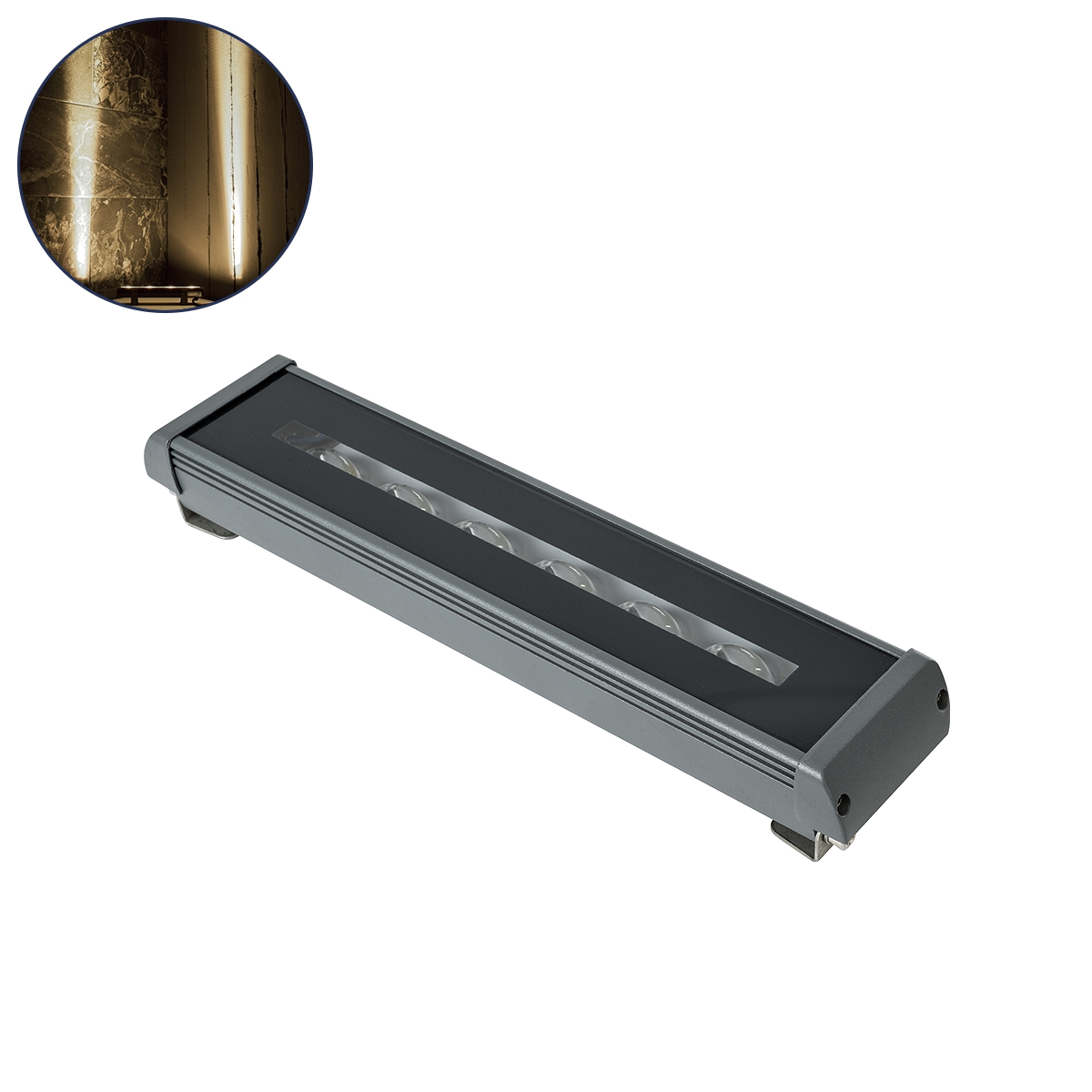 90728 GloboStar® GLOBOSTAR® WINDOWRAFI 90728 Φωτιστικό Ανάδειξης Παραθύρων LED 18W 1710lm 8°x180° DC 24V Αδιάβροχο IP67 Φυσικό Λευκό 4500K Dimmable - CREE XPE Chip - Γκρι Ανθρακί - Μ30.5 x Π6.7 x Υ4.5cm - 3 Χρόνια Εγγύηση