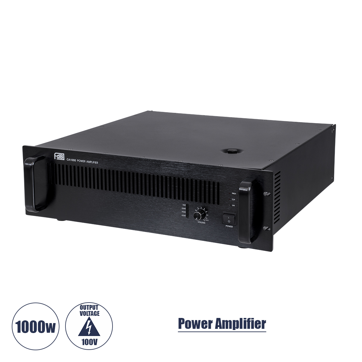 98016 GloboStar®  FDB CA1000 98016 Power Amplifier – Επαγγελματικός Ενισχυτής Ηχείων Εγκαταστάσεων 100V – Frequency Response 60Hz-20Khz – AC 220V/50-60Hz – 1000W/4Ω – IP20 – Μαύρο – Μ48.5 x Π45.5 x Υ13.2cm