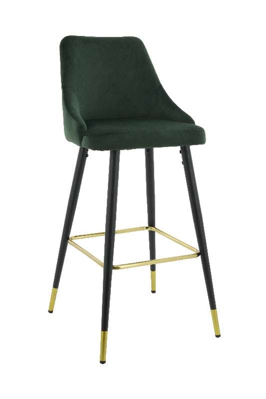 Artekko Obreems Σκαμπώ Bar Πράσινο Βελούδινο Ύφασμα, με Χρυσό Τελείωμα Ποδιών (50x57x109)cm Artekko 997-0000