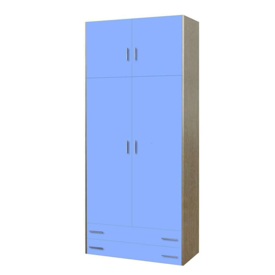 SARFURNITURE Παιδική ντουλάπα δίφυλλη με πατάρι σιέλ SAR-112016 SARFURNITURE Παιδική ντουλάπα δίφυλλη με πατάρι σιέλ SAR-112016