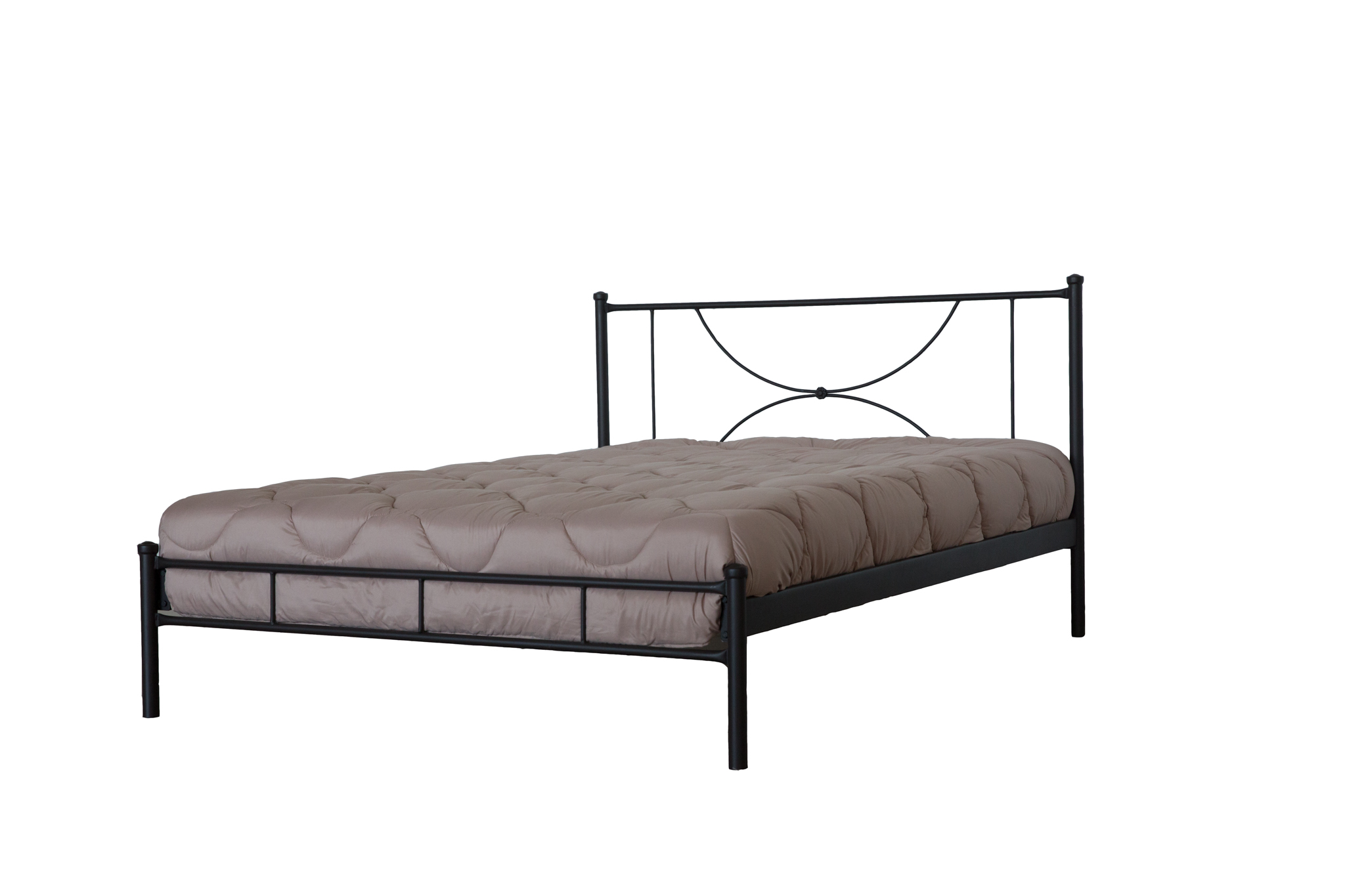 KPS ΣΕΛΗΝ ΚΡΕΒΑΤΙ ΜΕΤΑΛΛΙΚΟ ΜΑΥΡΟ ΗΜΙΔΙΠΛΟ ΕΛΛΗΝΙΚΗΣ ΚΑΤΑΣΚΕΥΗΣ ΓΙΑ ΣΤΡΩΜΑ 110Χ200ΕΚ. KPS-000006