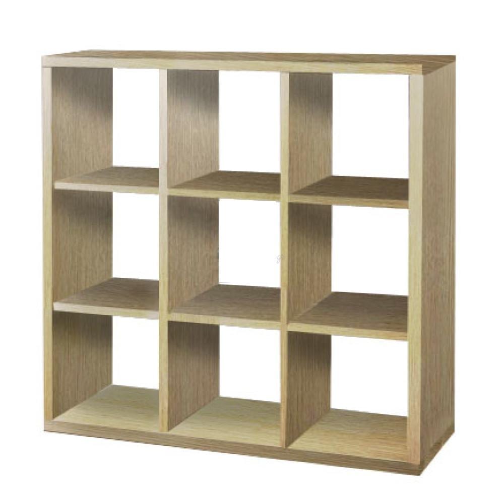 SARFURNITURE Κυβική βιβλιοθήκη 3×3 δρυς SAR-110884 SARFURNITURE Κυβική βιβλιοθήκη 3×3 δρυς SAR-110884