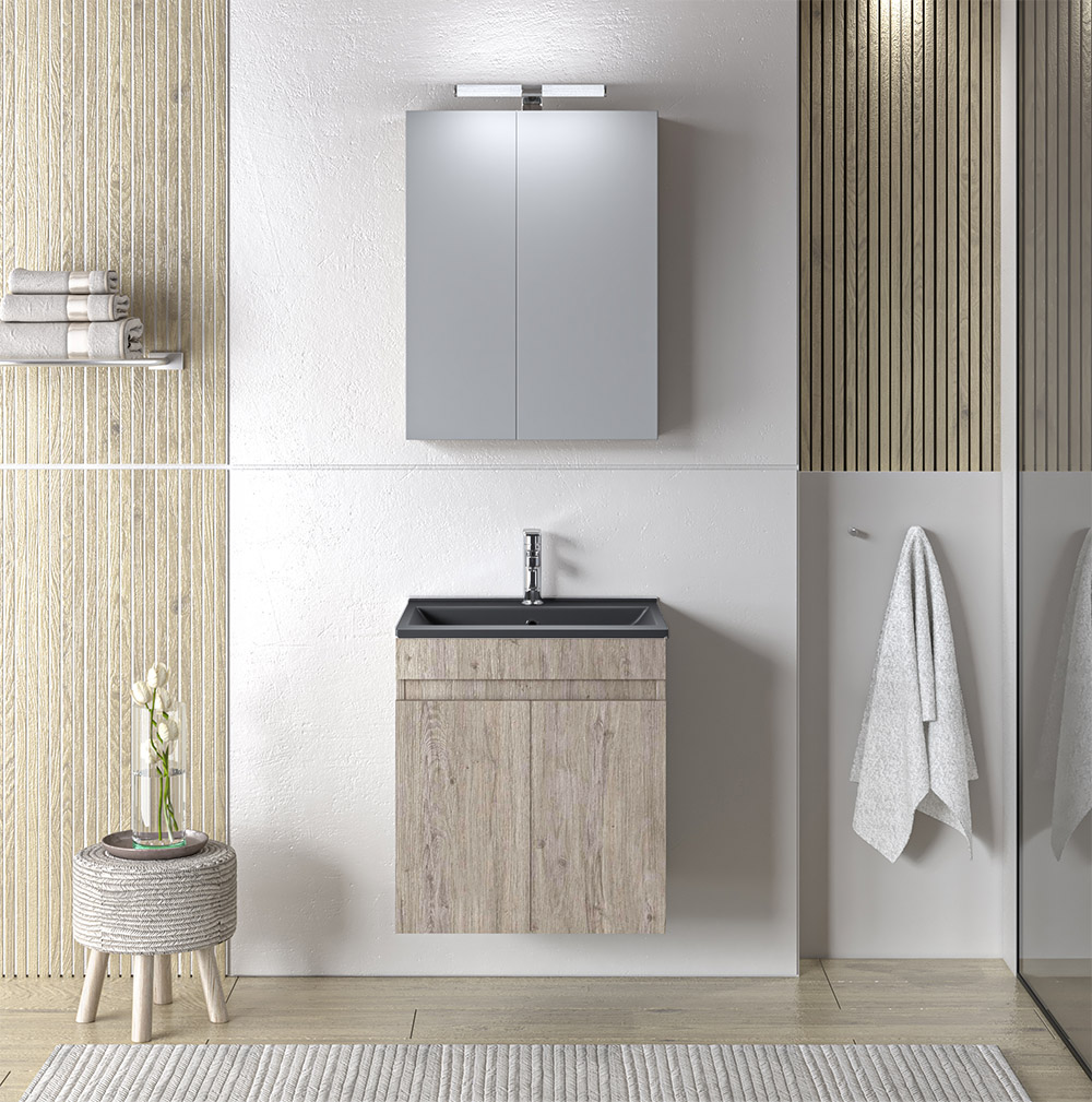 ΣΕΤ ΕΠΙΠΛΟΥ OMEGA 50cm χρ. (W.BL) BEIGE OAK 9SOM050BOBW