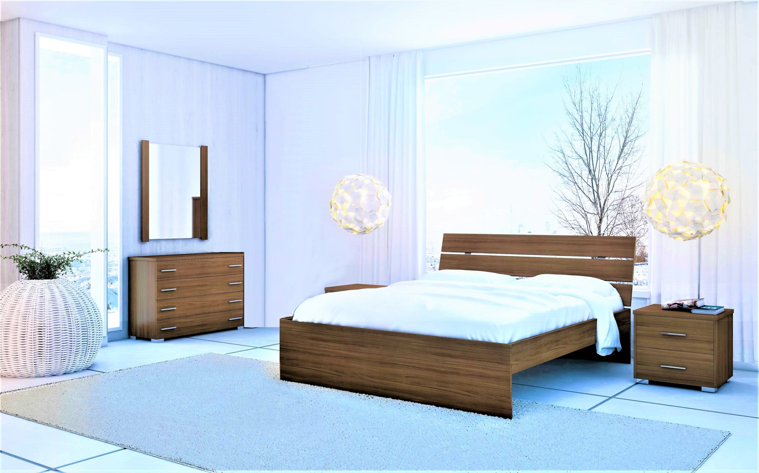 SARFURNITURE Σετ υπνοδωματίου Νότα καρυδί SAR-112424 SARFURNITURE Σετ υπνοδωματίου Νότα καρυδί SAR-112424