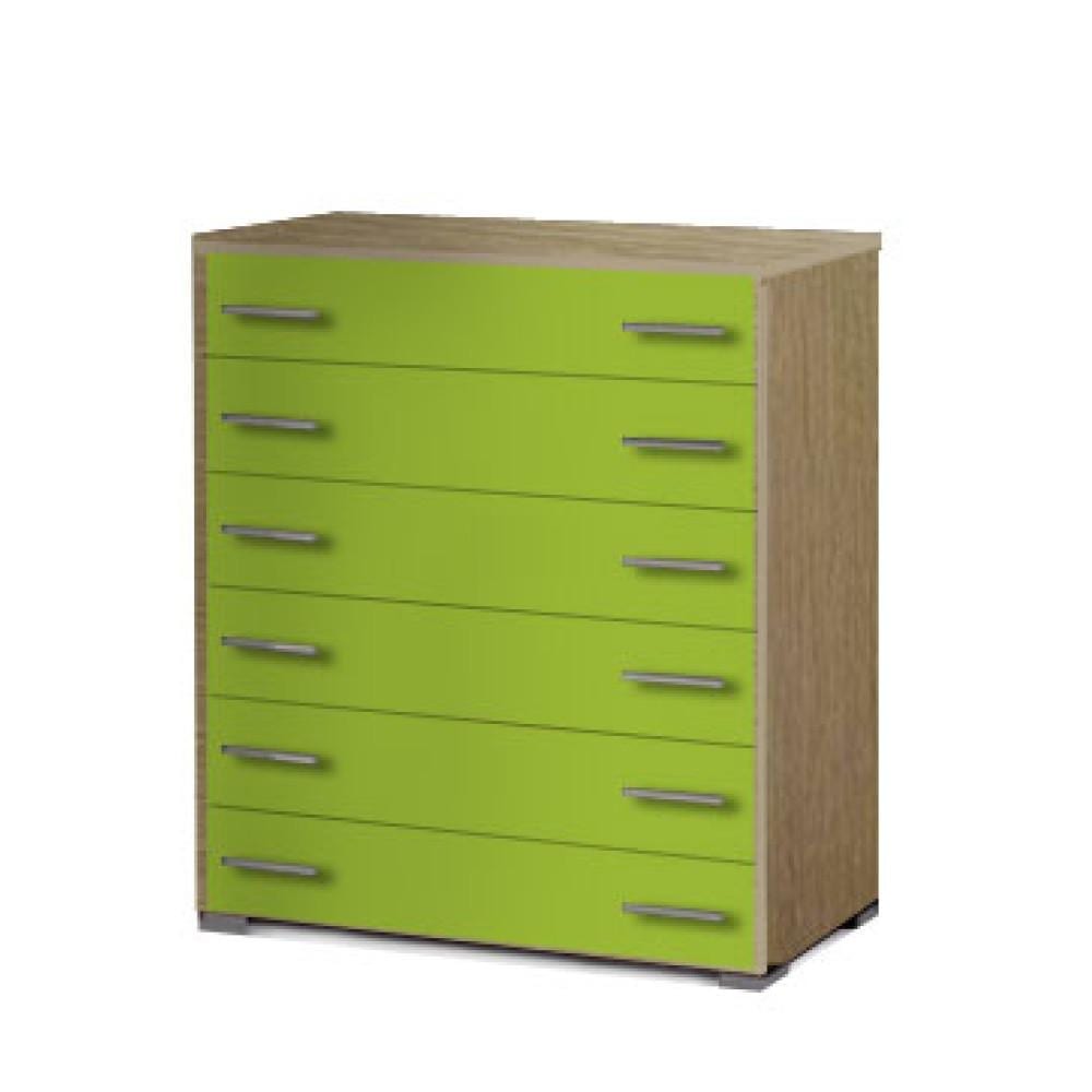 SARFURNITURE Συρταριέρα παιδική 6άρα λαχανί SAR-110983