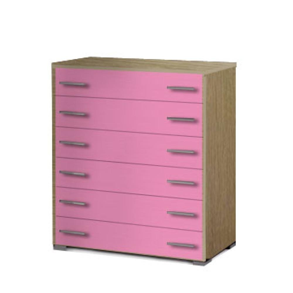SARFURNITURE Συρταριέρα παιδική 6άρα ροζ SAR-110991 SARFURNITURE Συρταριέρα παιδική 6άρα ροζ SAR-110991